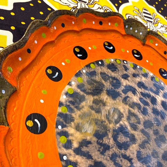 GORGEOUS 🇮🇹 RARE WOODEN MADE IN ITALY 🇮🇹 REPURPOSED CUSTOM HAND PAINTED TRAY - Picture 8 of 8